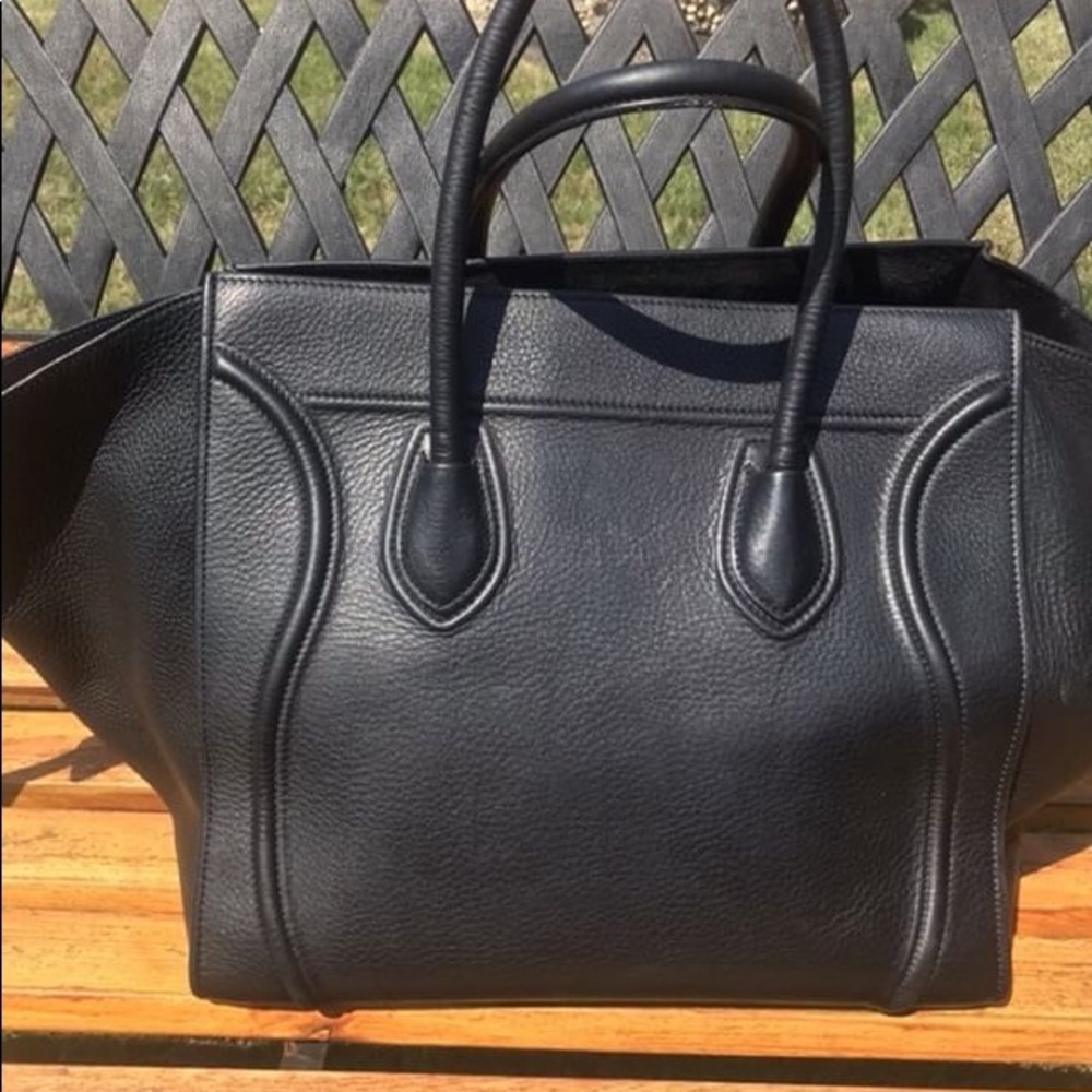 Céline Luggage Smooth Medium Black bag - Picture 4 of 7